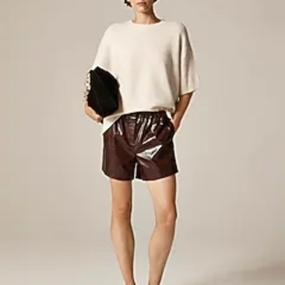 Black Faux Leather Shorts BNWT - Picture 3 of 3